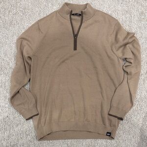 RHONE Men's Brown Half Zip Sweater